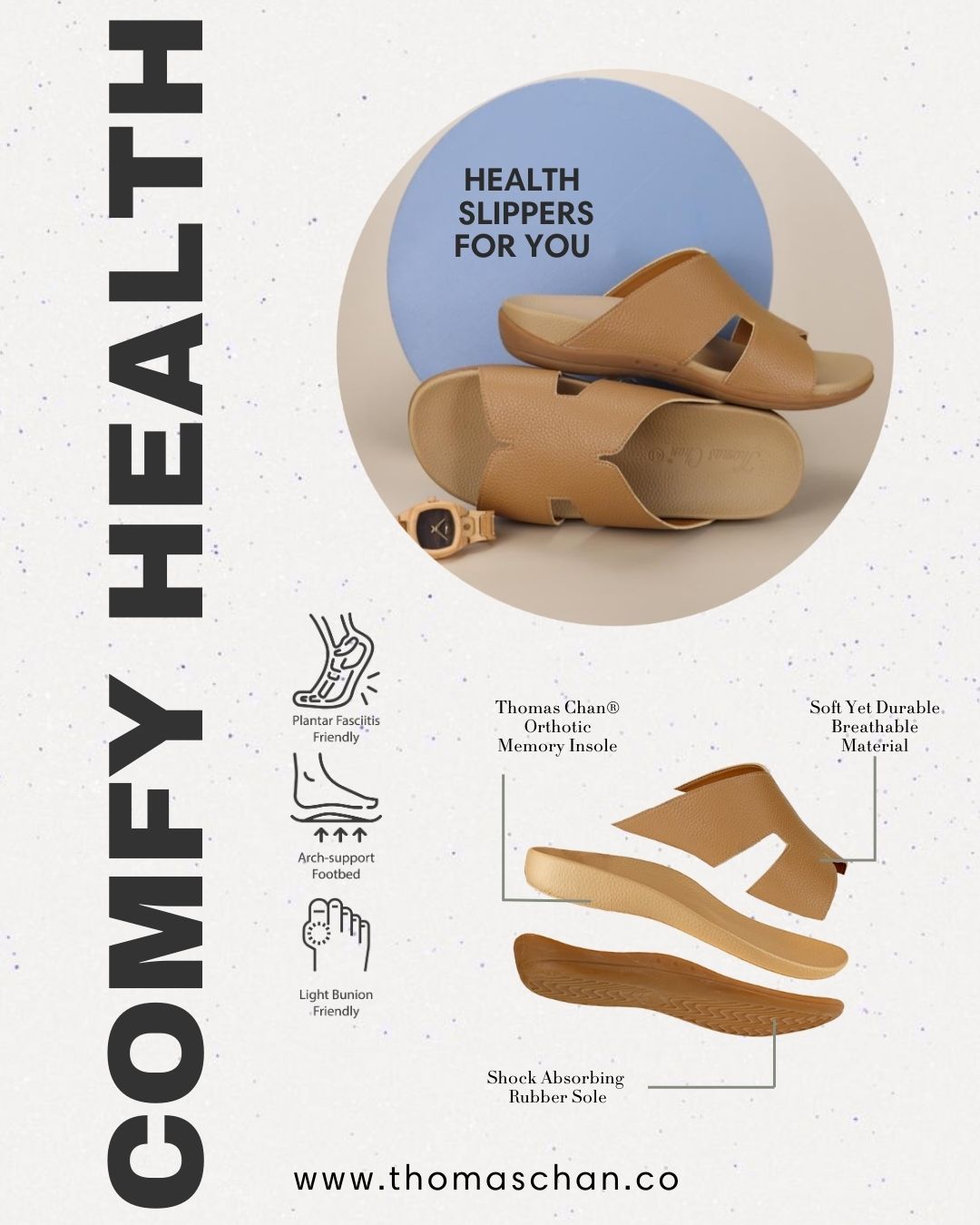 Men Classic H-Strap Leather Sandals [Comfy Health Series][ODD SIZES LEFT]