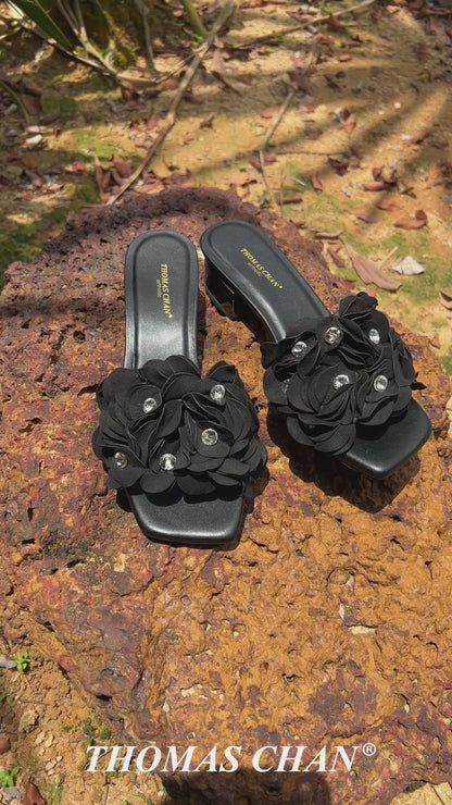 Blooming Flower Evening Heels 1.25" inch [Dinner Series]