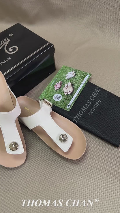 Dazzle Crystal Adjustable Flip-Flops [LiteStep Collection]