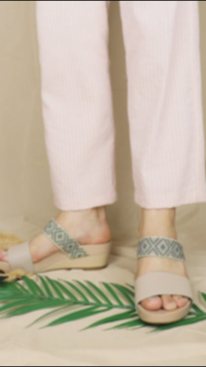Strappy Boho Slide Sandals 2" inch [Arch-legance Series]