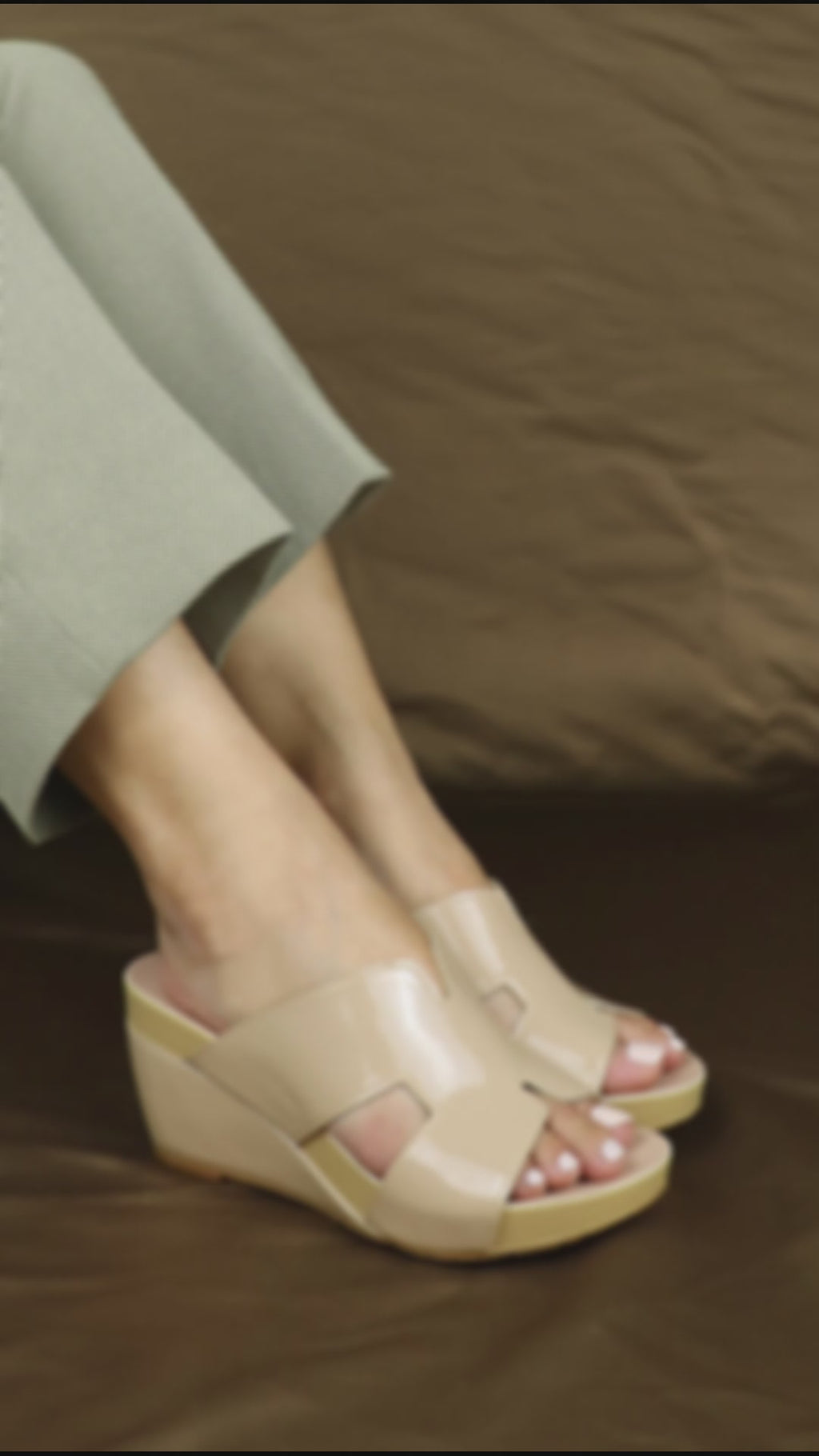 H-Strap Wedge Sandals 3" inch [Arch-legance Series]