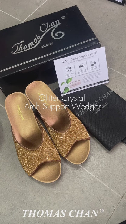 Glitter Crystal Dinner Wedges 3" inch [Arch-legance Series][ODD SIZES LEFT]
