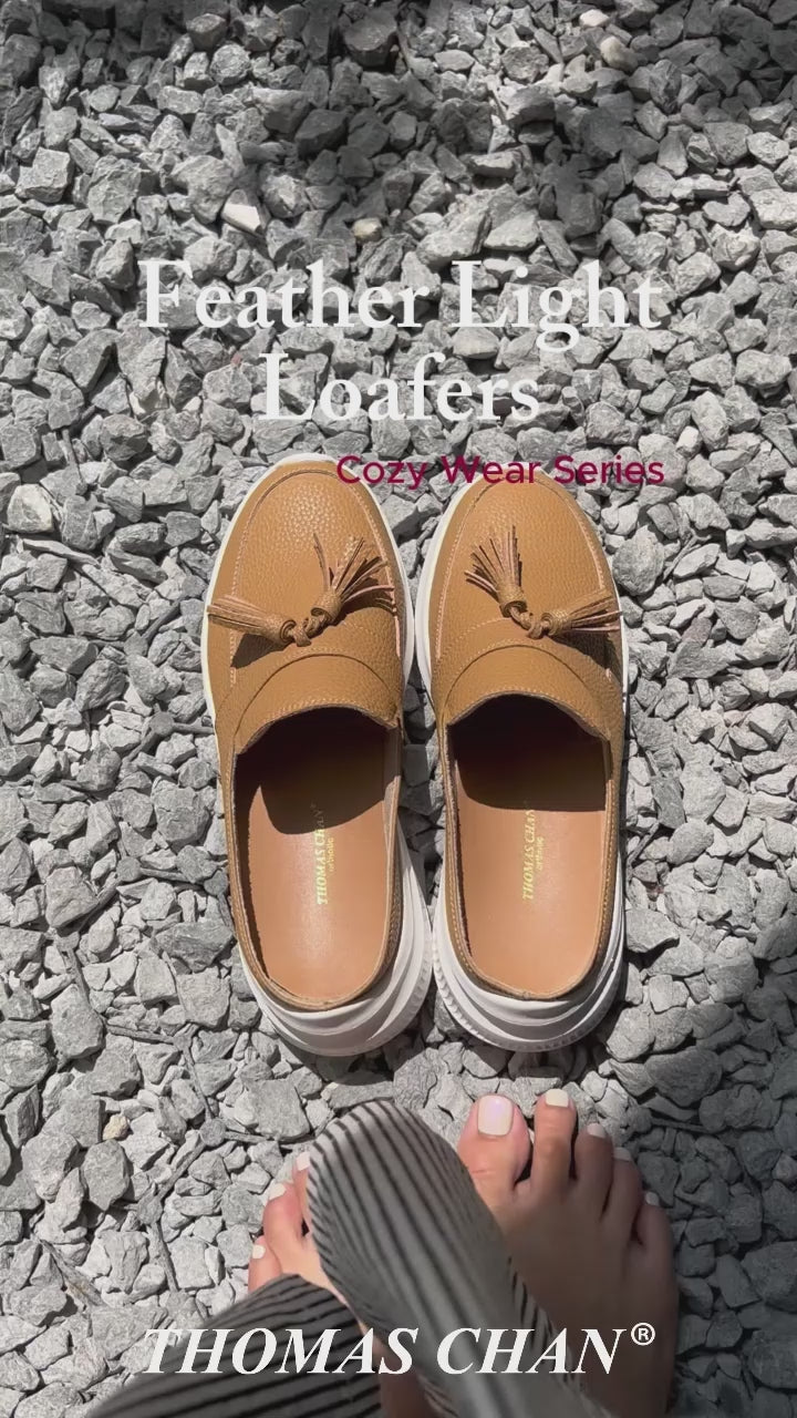 [Pre-Order] Feather-Light Tassel Slide-On Loafers 1.25"inch [Cozy Wear Series][Smaller Fit]