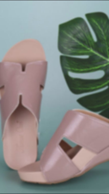 H-Strap Low Wedge Slides 2" inch [Arch-legance Series]