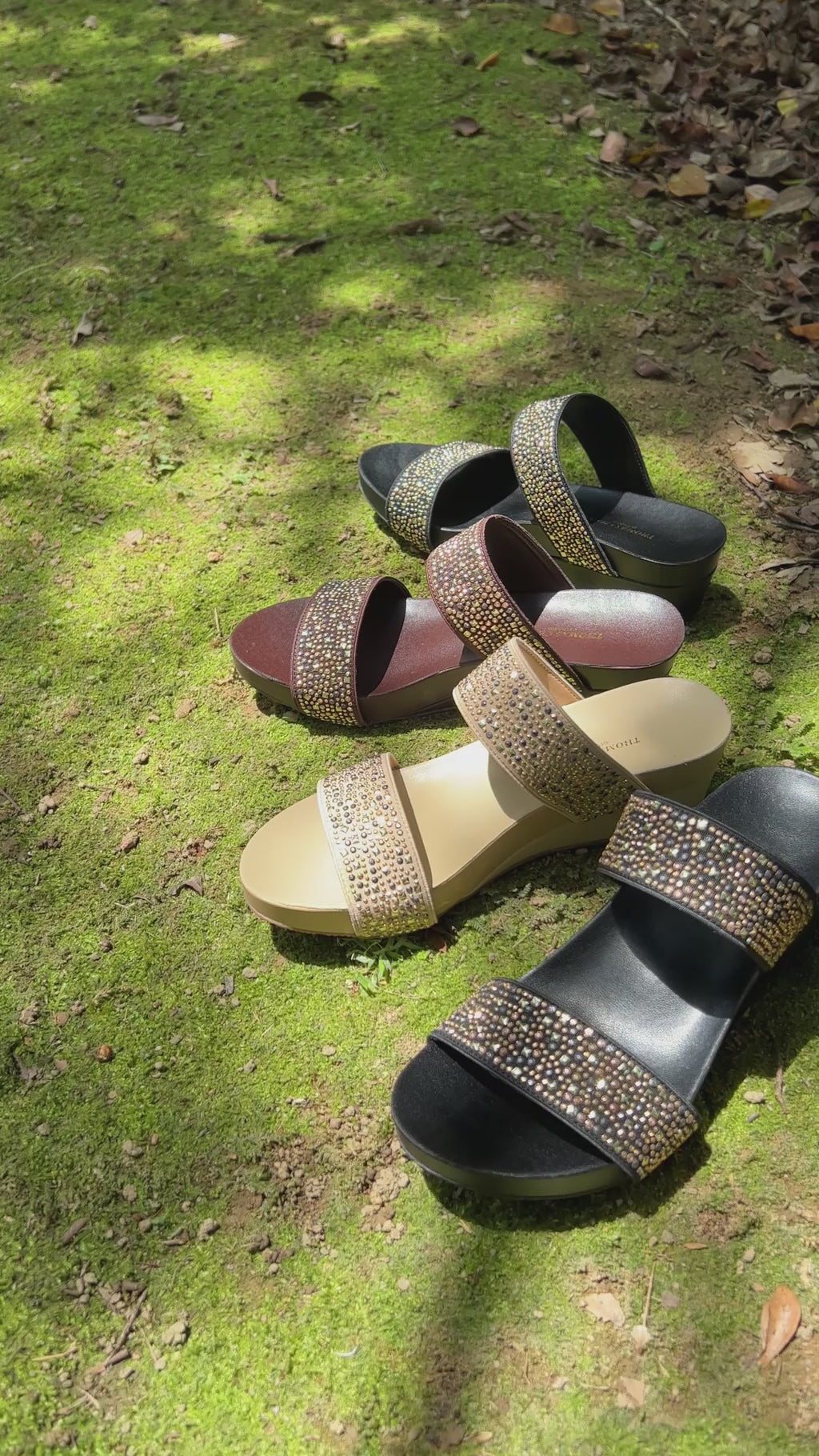 [Add to Cart RM169] Blinkies Twin Band Wedge Sandals 2" inch [Arch-legance Series]